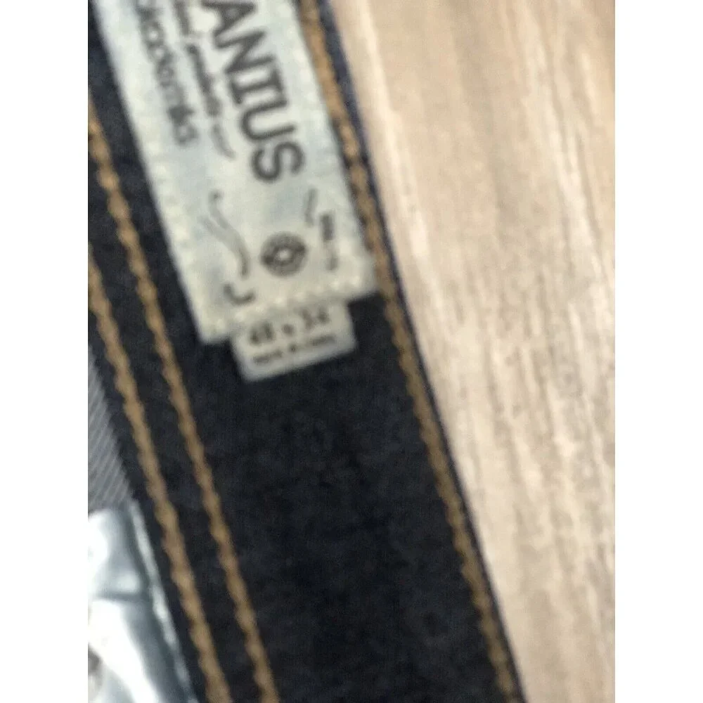 Akademiks Jeanius Jeans Mens Size 40x34 Navy Blue Denim Baggy Skater Hip Hop Y2K